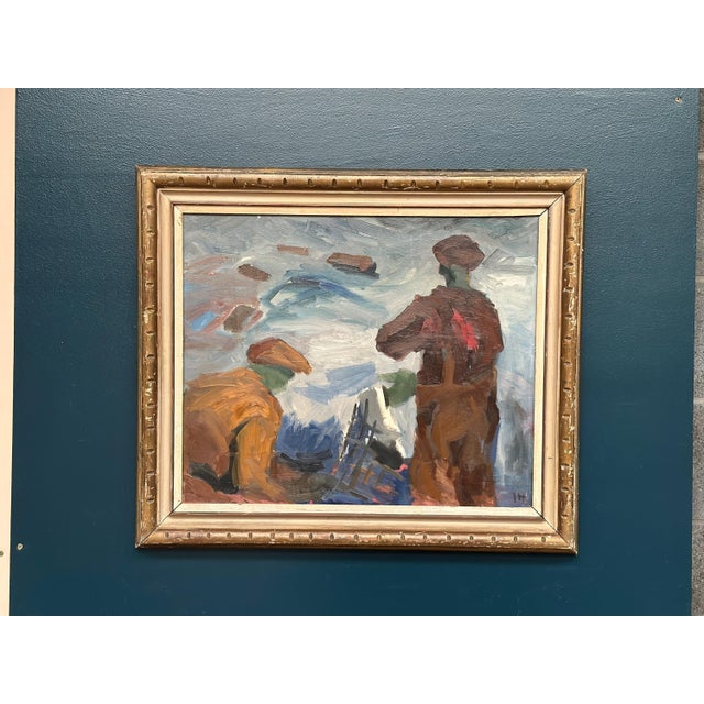 Ivar Hjertqvist, Figures, 1950s, Oil on Panel, Framed For Sale - Image 9 of 18