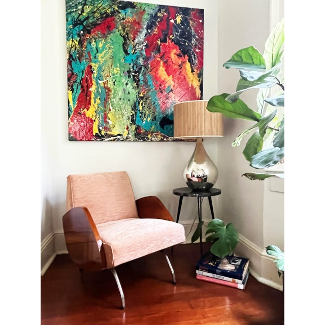 Jackson Pollock Motivated Seller: Vintage Abstract Expressionist Acrylic Painting For Sale - Image 4 of 6