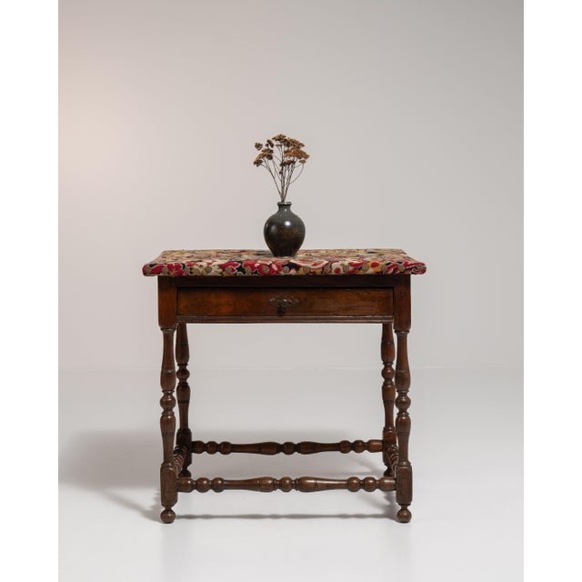 19th Century France Renaissance Brown Wood Side Table For Sale - Image 11 of 15