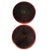 This exquisite pair of mid-century Japanese Kamakura-bori carved lacquer trays features a meticulously hand chiseled...