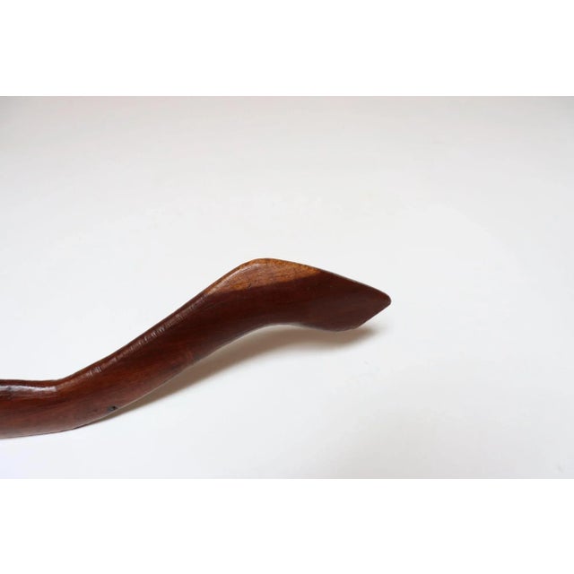American Folk Art Hand-Carved Rosewood Snake For Sale - Image 10 of 12