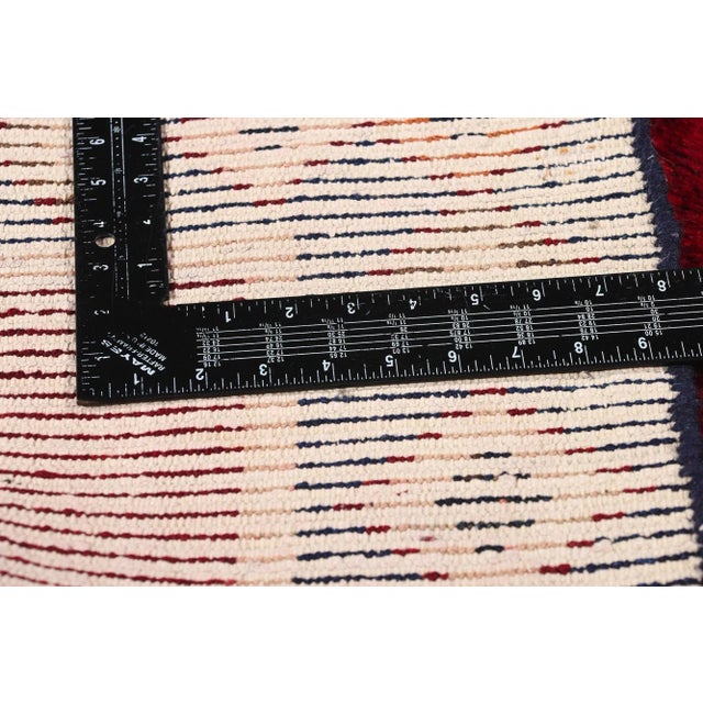 Vintage Persian Lori Solid Red Field Rug - 05'03 X 08'05 For Sale In Dallas - Image 6 of 9