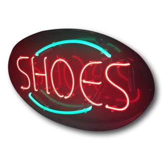 Vintage Neon "Shoes" Sign For Sale