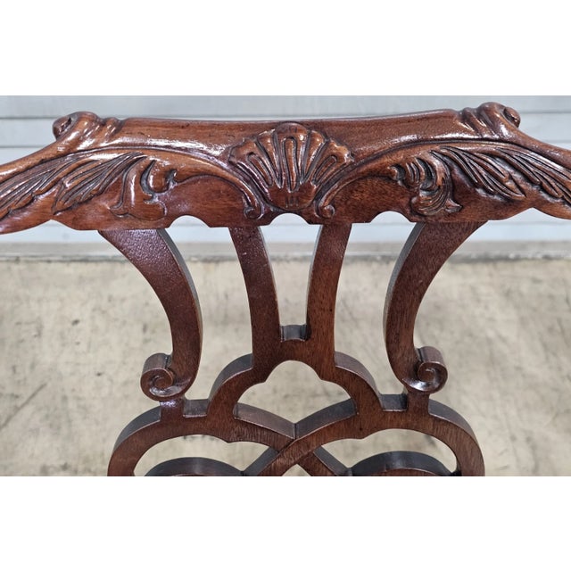 Late 20th Century Set of 8 Baker Stately Homes Mahogany Chippendale Dining Chairs Claw and Ball For Sale - Image 12 of 18