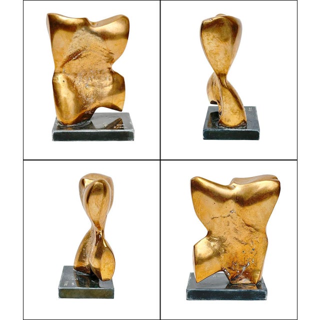Great little piece of sculpture, assumed to be from Spain, based on others in the group, all cast in the same tone metal....