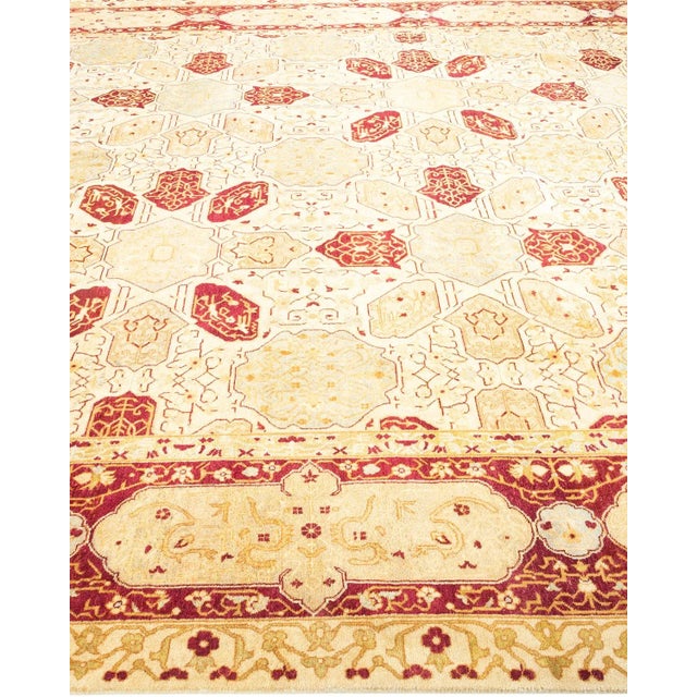Solo Rugs Mogul, One-of-a-Kind Hand-Knotted Area Rug in Ivory, 8' 3" x 10' 4" For Sale - Image 4 of 8