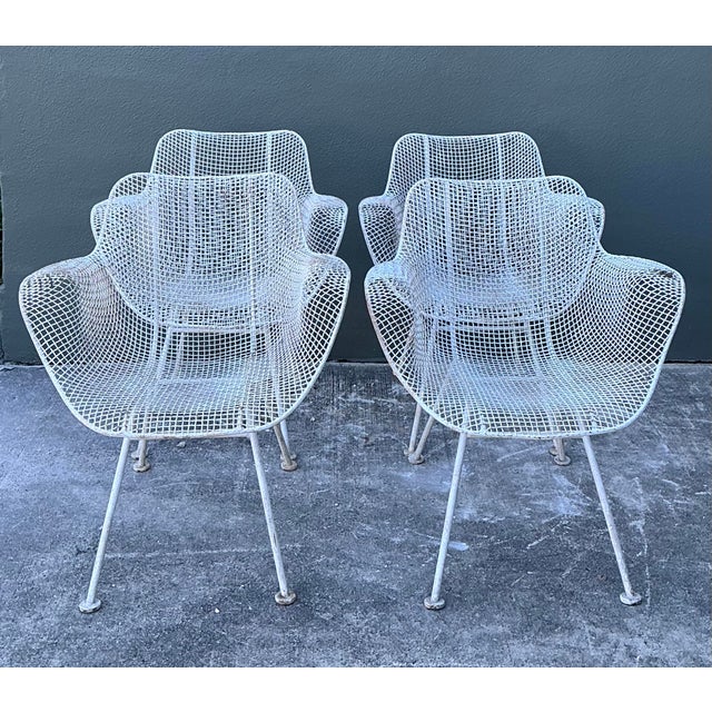 Vintage Russell Woodard “Sculptura” Wrought Iron Dining Set For Sale - Image 12 of 12