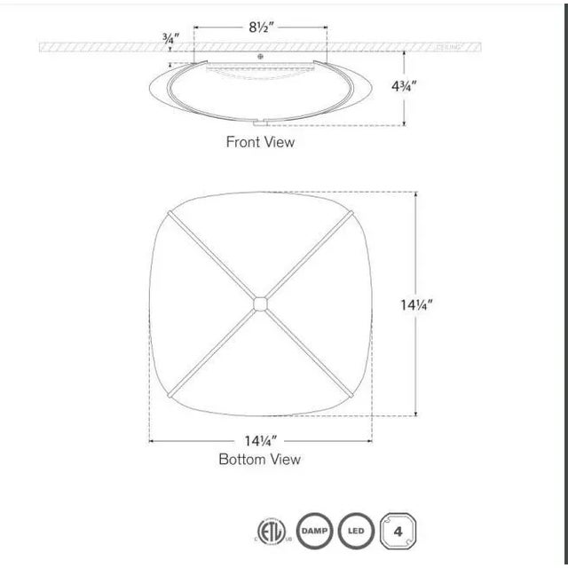 Visual Comfort Champalimaud for Visual Comfort Signature Fondant 14" Flush Mount in Polished Nickel For Sale - Image 4 of 4