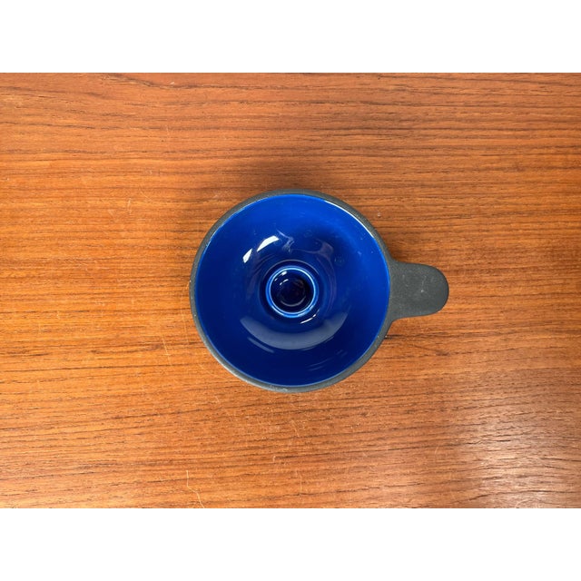 Vintage Danish Blue Ceramic Candleholder from Stelton For Sale - Image 18 of 18