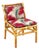 Restored Mid-Century Geometric Rattan Dining Side Chairs W/ 3 Strand Back For Sale