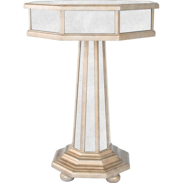Transitional Transitional Pewter Accent Table For Sale - Image 3 of 5