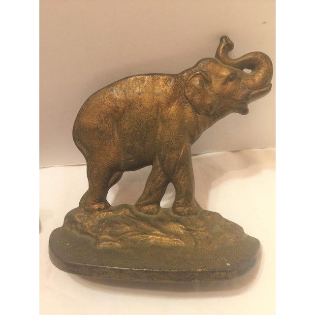 1930 Vintage Art Deco Cast Iron Elephant Bookends A Pair Chairish