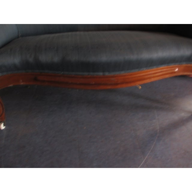 Late 19th Century Antique Victorian Ornate Heavily Carved Walnut Loveseat For Sale - Image 10 of 16
