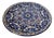 Large Italian Ceramic Serving Platter with Blue Floral & Botanical Motifs, 1970s For Sale