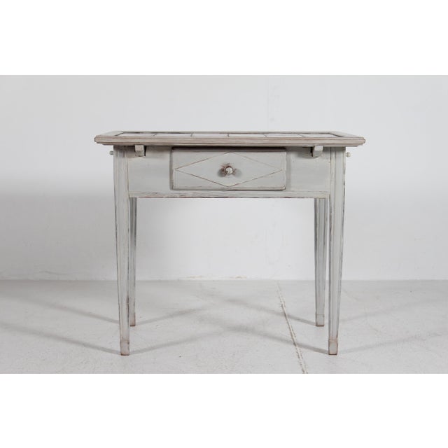 Antique Empire Table with Dutch Tile Top, Denmark, 19th Century For Sale - Image 4 of 16