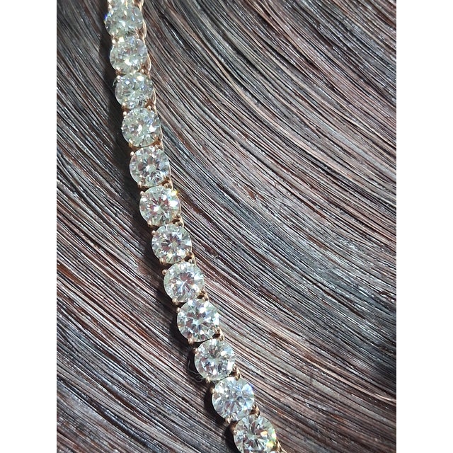 Metal 10k Rose Gold 60 CTTW Lab-Grown Diamond Tennis Necklace, 22 In For Sale - Image 7 of 7