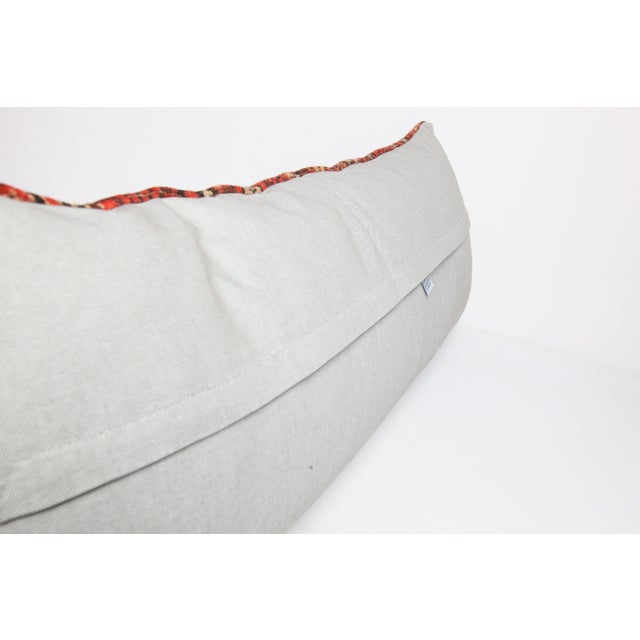 Handwoven Made From Antique Persian Ferehan Rug Lumbar Pillow Cover -16'' X 41'' For Sale - Image 10 of 10