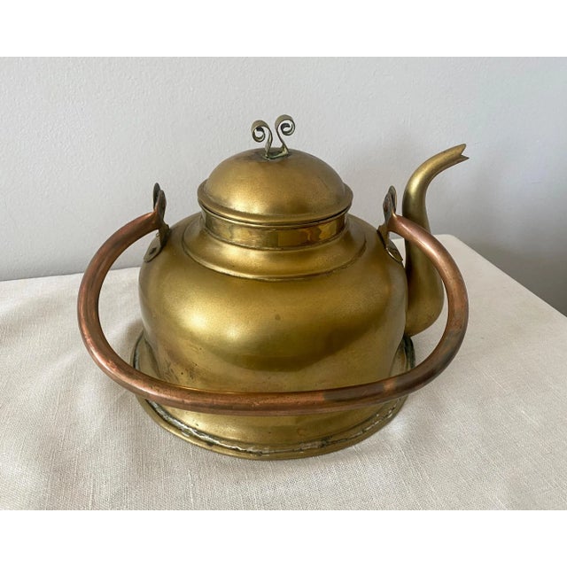 Vintage European Brass Tea Kettle For Sale - Image 12 of 12