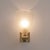 Mid-Century Modern Murano Pulegoso Glass and Brass Wall Sconces, Italy, 1990, Set of 2 For Sale - Image 3 of 9