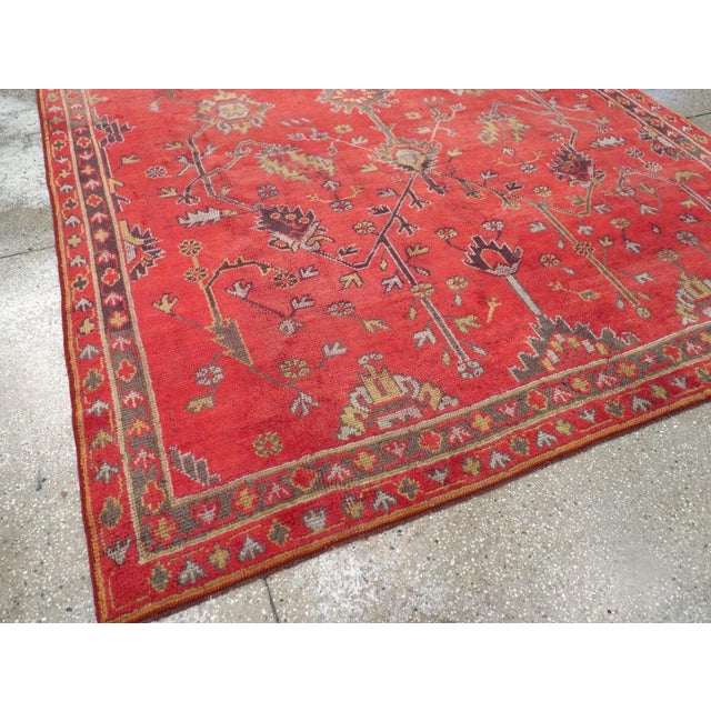 Galerie Shabab Collection Early 20th Century Turkish Oushak Accent Carpet For Sale In New York - Image 6 of 8