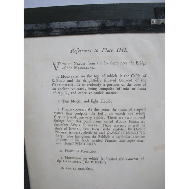 Blue Pietro Fabris 1776 Watercolor on Engraving Plate Iiii View of Naples From Shore For Sale - Image 8 of 9