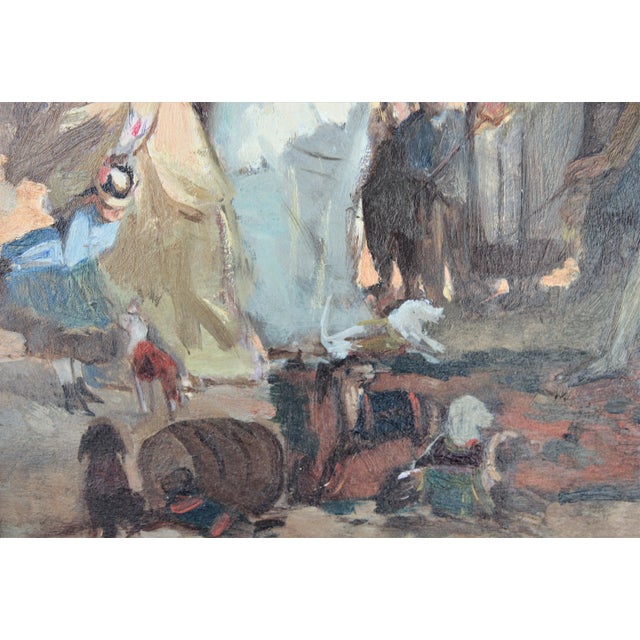 Impressionist American Impressionist Street Scene Oil Painting For Sale - Image 3 of 6