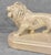 Vintage 12" Hollywood Regency White Luster Porcelain Lion Sculpture For Sale - Image 9 of 11