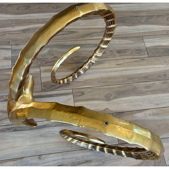 Rams Head Ibex Dining Table Hollywood Regency Glam 1970s For Sale - Image 9 of 18