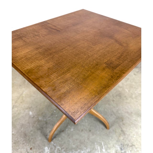 Brown Vintage Shaker Workshops Maple Three-Leg Side Table For Sale - Image 8 of 12