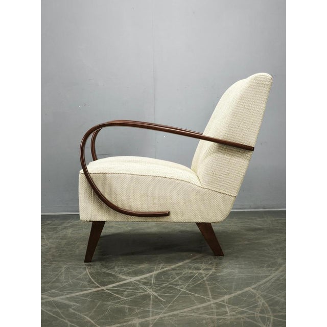 Art Deco Bentwood Armchair by Jindřich Halabala, Former Czechoslovakia, 1940s For Sale - Image 10 of 16