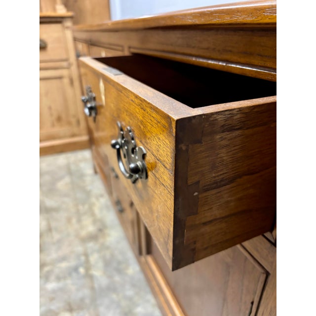 Mid 20th Century Vintage English Georgian Style Sideboard For Sale - Image 5 of 11