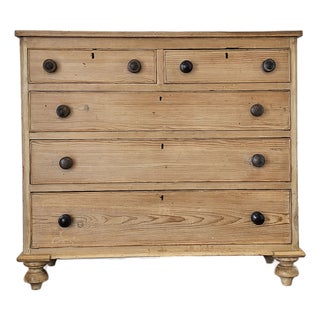 Antique English Pine Chest of Drawers / Dresser - Circa 1870 For Sale