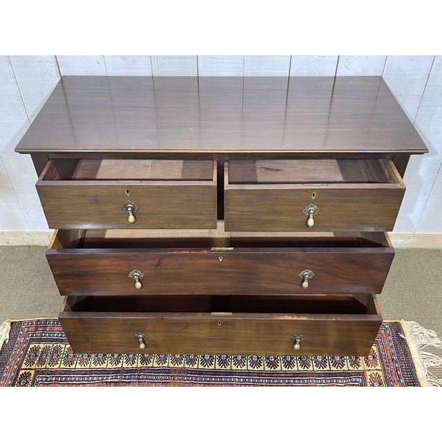 Brown English Mahogany Chest of Drawers, 1930s For Sale - Image 8 of 15