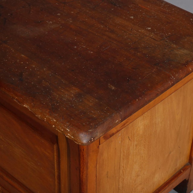 Vintage French Raised Panel Maple Single Door Side Stands - a Pair For Sale - Image 9 of 13