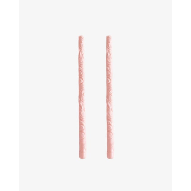 Flora Tapers, Set of 2 - Slate For Sale - Image 4 of 5