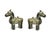 This exquisite pair of brass pony figurines will add a touch of elegance and whimsy to any room, perfect for collectors...