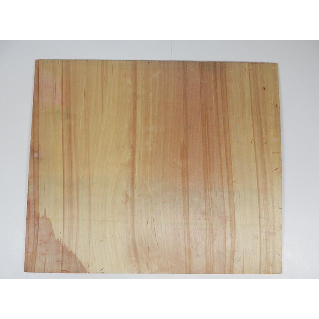 Wood Contemporary Expressionist Portrait Painting of Staring Man For Sale - Image 7 of 7
