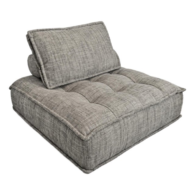 Low Krissa Grey Modern Lounge Chair Sofa For Sale
