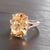 Traditional Natural Citrine Ring 6.5 14k W Gold 6.48 Cts Certified For Sale - Image 3 of 15