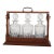 Antique Oak Tantalus With 3-Art Glass Spirit Decanters C1920 For Sale