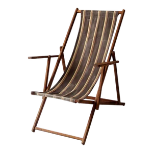 Mid Century Striped Deck Chair