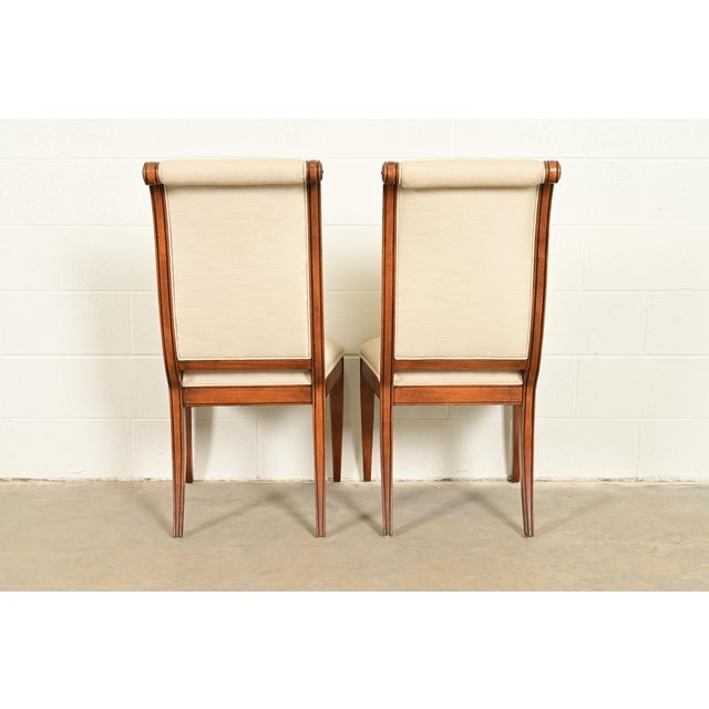 Henredon French Regency Louis XVI Carved Oak Dining Chairs, Set of Four For Sale - Image 12 of 15