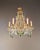 Art Deco 1940s Italian Rococo Revival Crystal Chandelier With Emerald Green Drops 6 Lights For Sale - Image 3 of 13