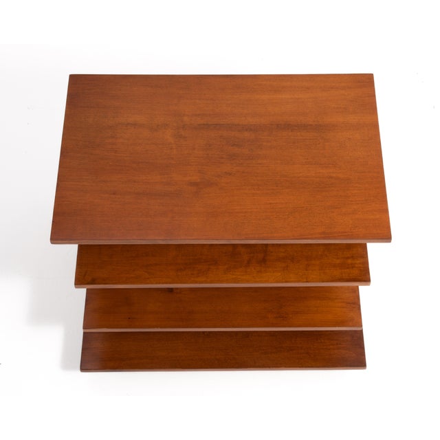 Mid Century Magazine Tree Table After Edward Wormley for Dunbar Four Shelves Unmarked For Sale - Image 9 of 12