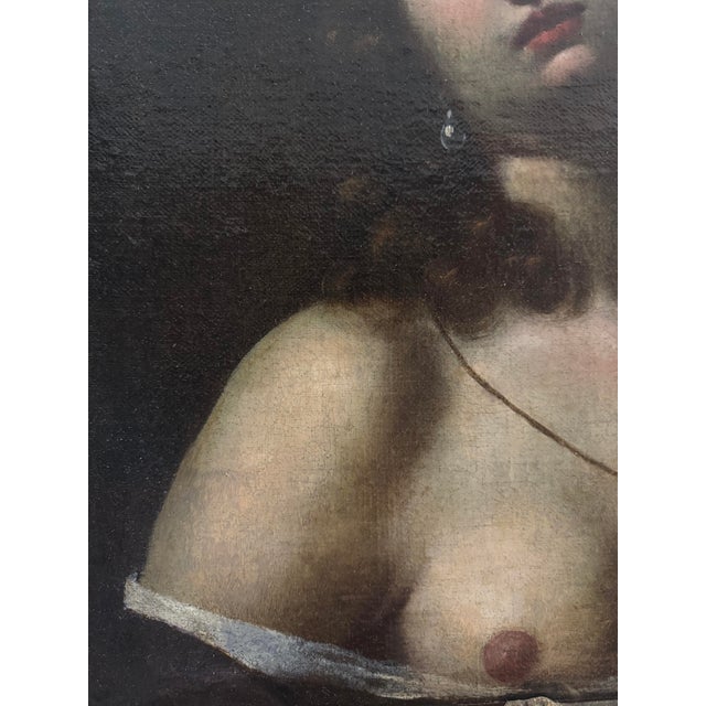 Tuscan School, Depicting Mary Magdalene, Nude, 1600, Oil on Canvas For Sale - Image 11 of 16