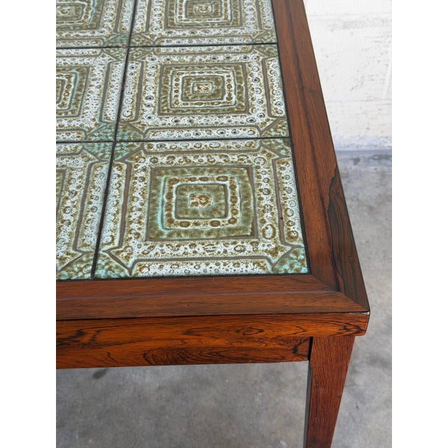 Rosewood Square Tile-Top Side Table Danish Mid-Century Modern 1960s For Sale - Image 9 of 12