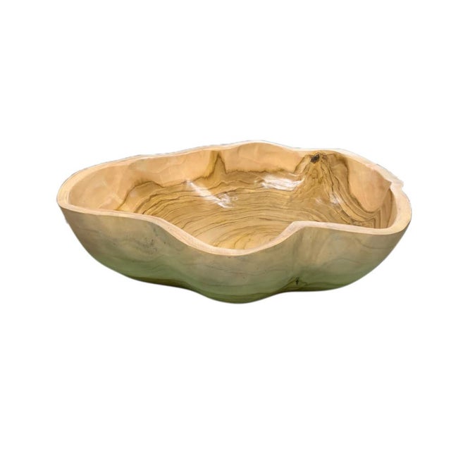 Contemporary Medium Wooden Bowl For Sale - Image 3 of 5