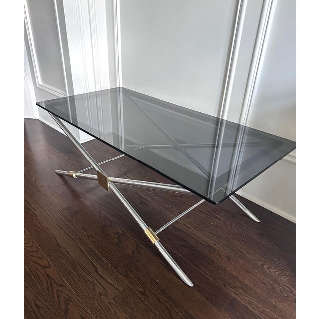 1950s Rare X-leg Coffee Table V-41 by John Vesey For Sale - Image 5 of 11