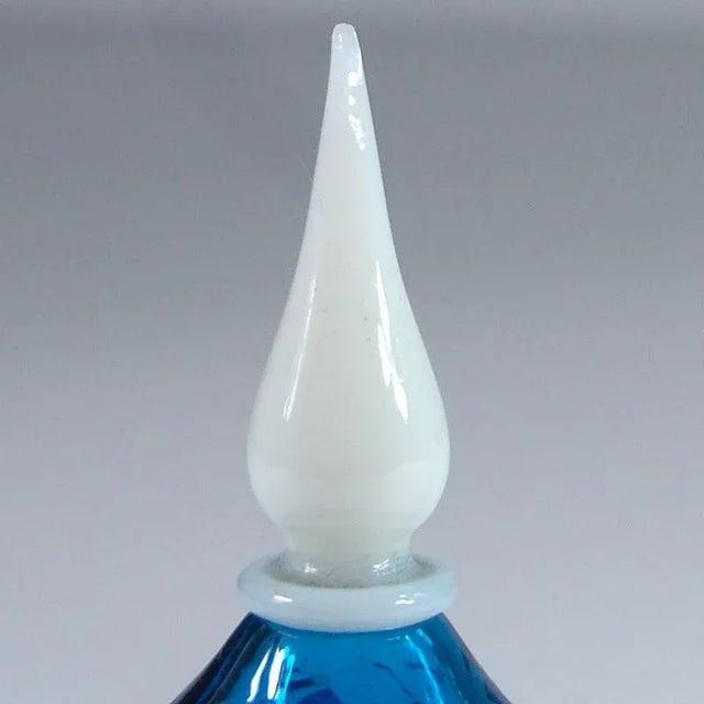 Blue Murano Glass Container by Gino Cenedese, 1960s For Sale - Image 8 of 9