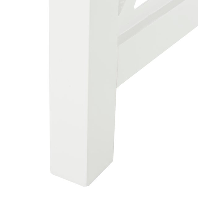 White Oren Fretwork Trellis Lacquer Writing Desk in White For Sale - Image 8 of 9